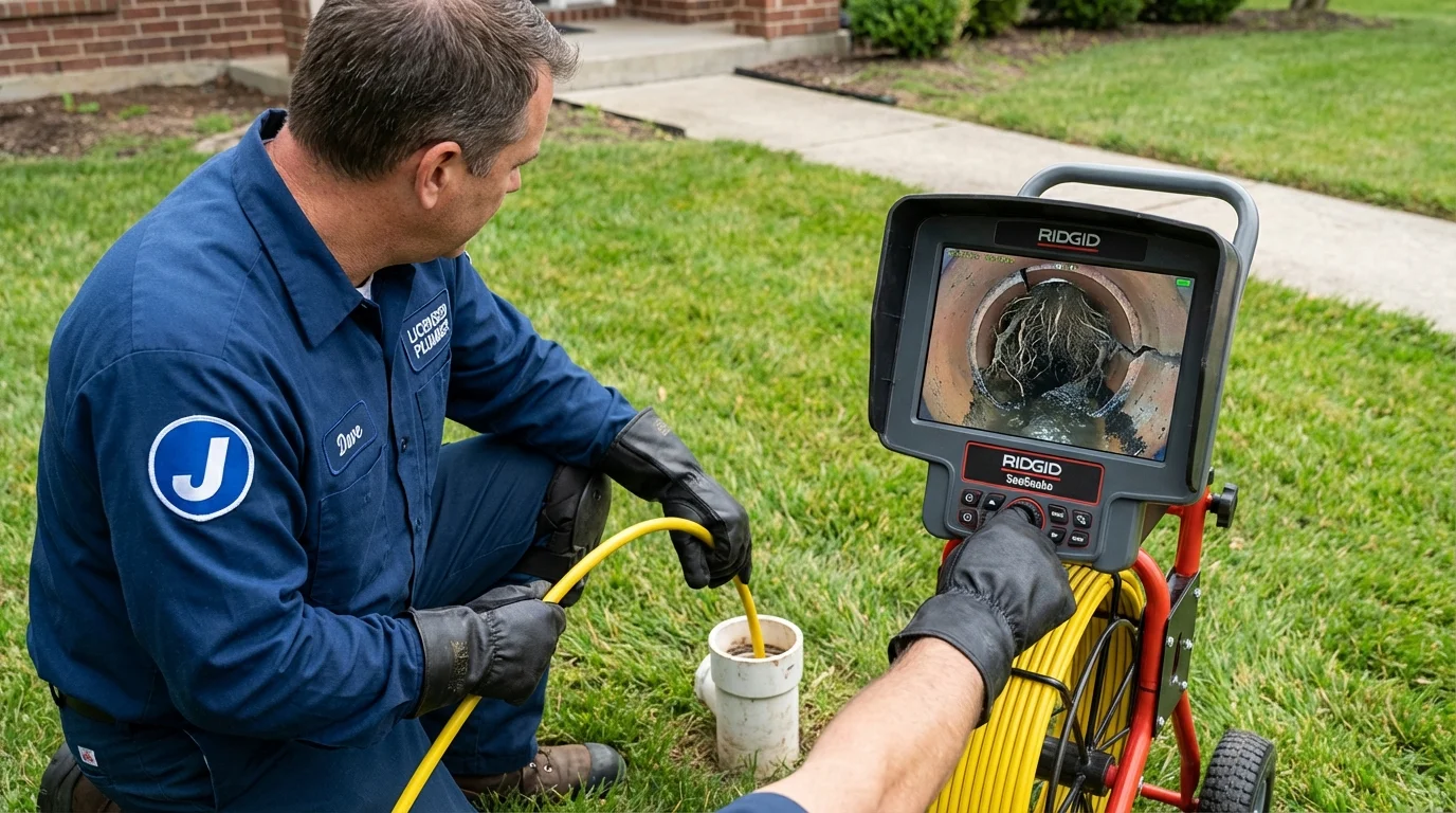 Sewer camera inspection being performed by Johns Plumbing LLC in Flandreau